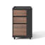 Armoire de rangement mobile de 15,4 po de largeur avec support latéral, chariot d'organisation et support pour imprimante avec 2 roulettes verrouillables pour le bureau à domicile / salon