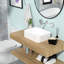 Lavabo de salle de bain en céramique 19 po x 15 po - Contemporain élégant avec une excellente finition de surface et une faible capacité d'absorption d'eau de conception rectangulaire blanche moderne