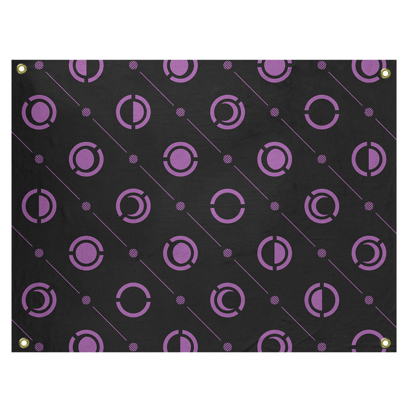 Tapisserie, H 26 po x l 36 po, Noir / Violet