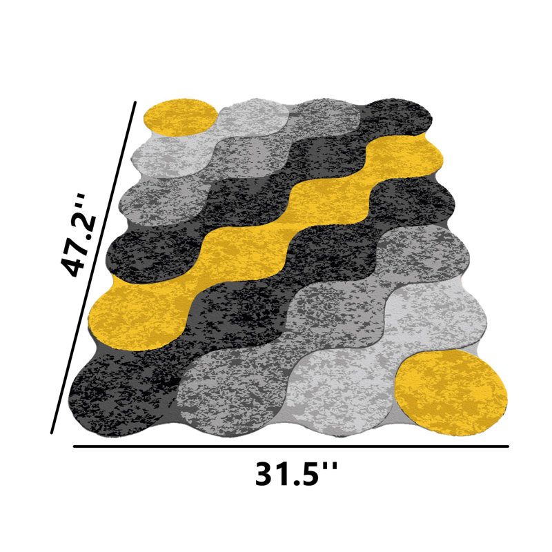 Jaeven Geometric Indoor Rug, Rectangle  2'7.5" x 3'11.2" 