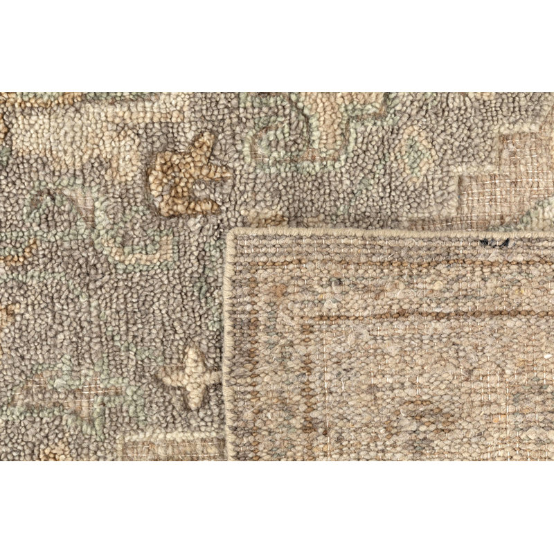 Tapis d'intérieur en laine noué à la main Shirin, 2 pi 6 po x 8 pi