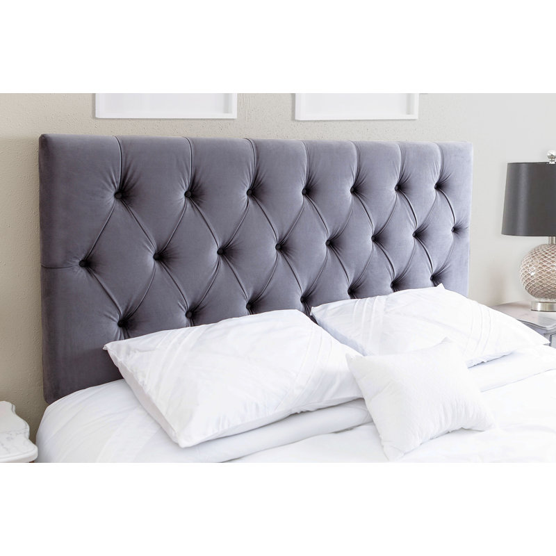 Billiejo Upholstered Headboard, Grey Velvet
