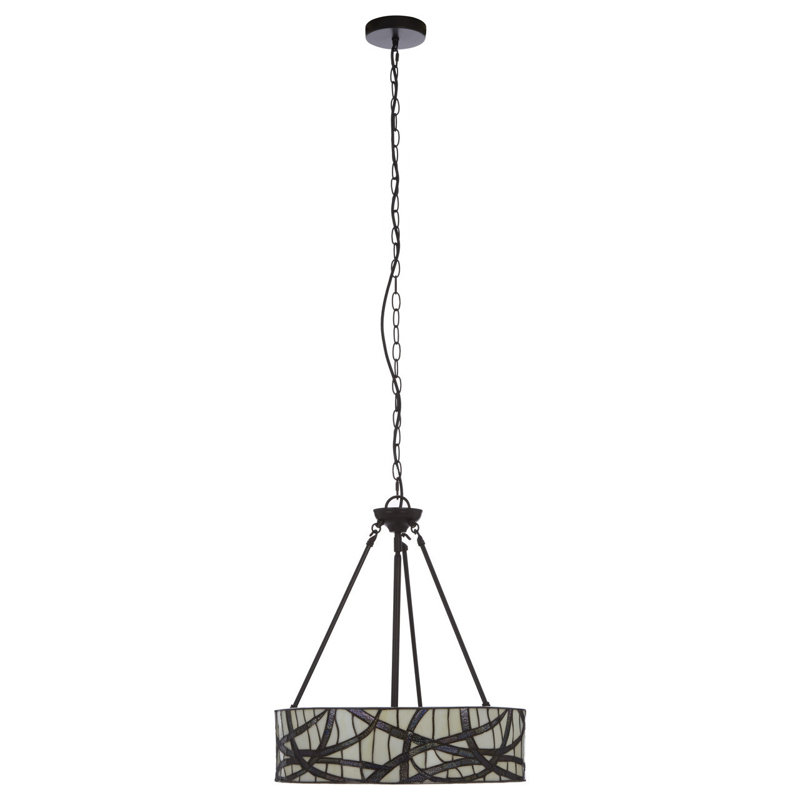 Mundelein 3 - Light Grey Drum Pendant