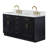 Tidworth Solid Wood Double Bathroom Vanity with 1.5'' Carrara Marble Top-833275601-812777082