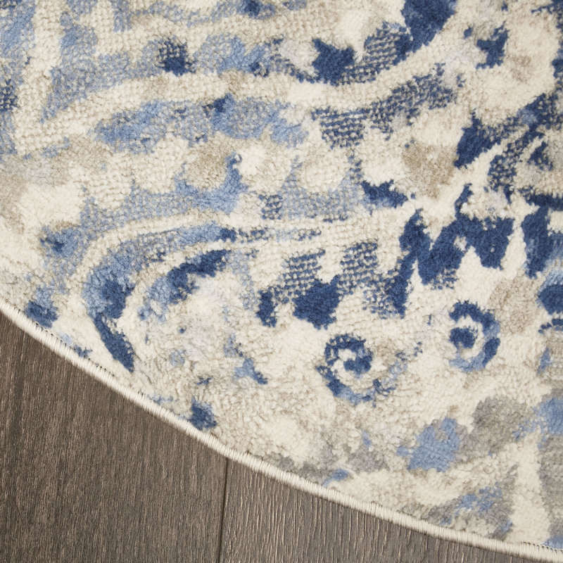 Rondo Damask Indoor Rug, Round 7'10"