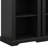 Tall Cabinet Bookcase With Open Shelves And Two-Tone Wood Top, Two-Piece Display Bookcase With Anti-Tip Device-205377051