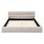 Grand lit plateforme en chenille avec tête de lit et structure solide-1081906225