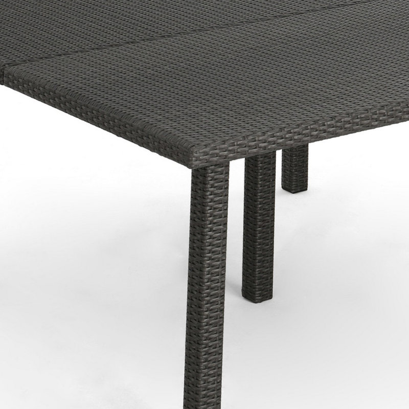 Table de salle à manger à mèches/en rotin Mclemore, Gris