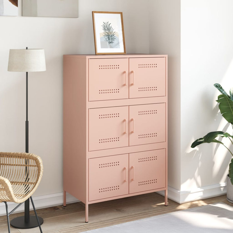 Accent Cabinet, Antique pink and pink