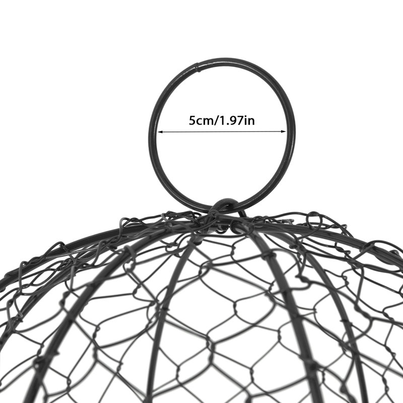 Accessoire de cloche en fil de jardin YaoTown, Noir