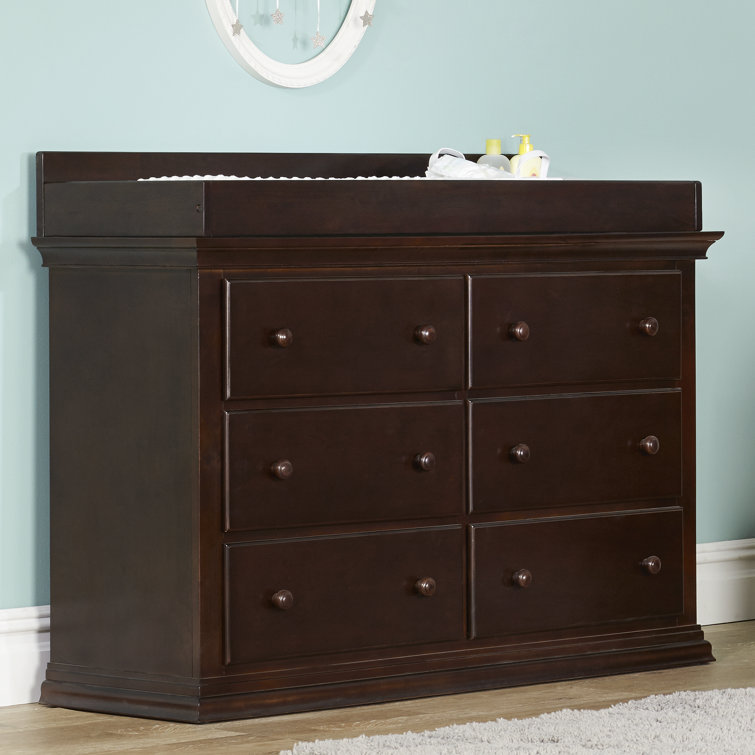 Macy Large Hardwood Fully Assembled Double Dresser and Changing Topper Bundle