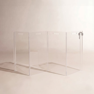 Clear Zig Zag Wall-Mounted Pet Gate
