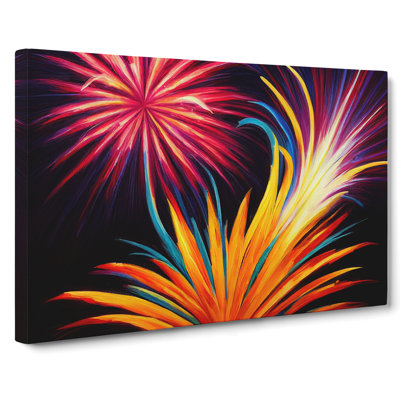 Great Fireworks - Wrapped Canvas
