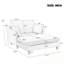 Chaise longue avec coussins et pieds robustes-1970203522