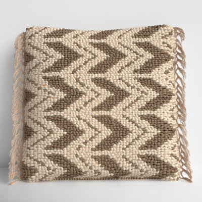 Oakleaf Chevron Polyester,Wool,Cotton Blend Throw Pillow