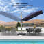 Parasol excentré carré en aluminium Kersten