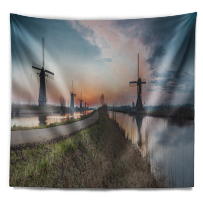 Tapisserie panorama landscape kinderdijk holland