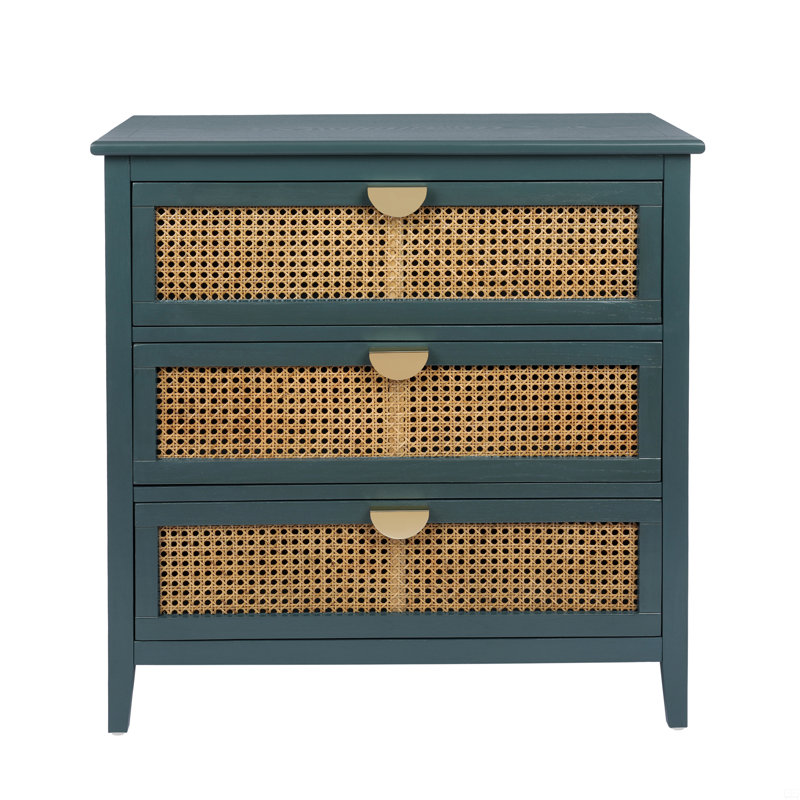 Commode 3 tiroirs, Bleu