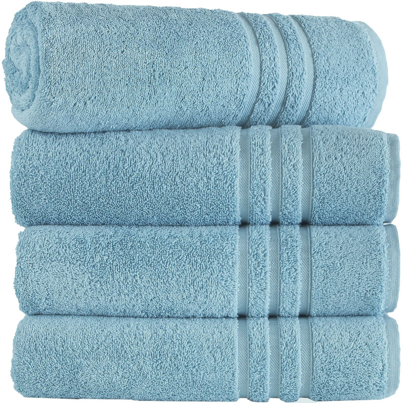 Ensemble de serviettes de bain 100% coton doux et moelleux de qualité supérieure Besednice, Bleu clair