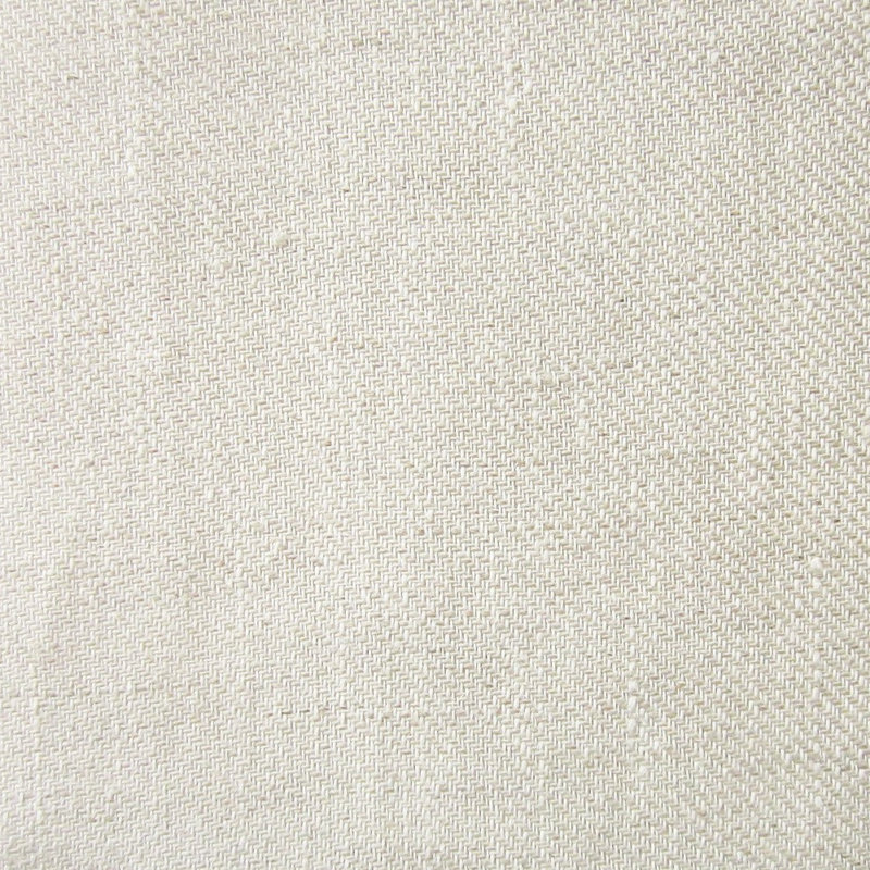 Zebra Linen Solid Tablecloth, Solid Antique Cream/Herringbone , 126" x 72"