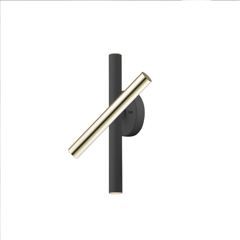 Kuhlmann LED Swing Arm Sconce, Gold/Black