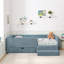 Lit pour enfant multifonctionnel avec rangement, tissu Boucle, design moderne