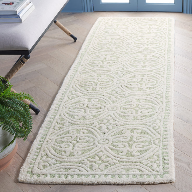 Steve Cambridge Hand Tufted Wool Geometric Rug, Runner 2'6" x 8'