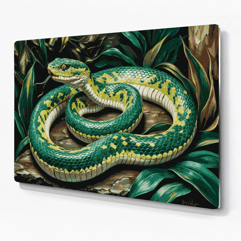 Art animalier sauvage vert, H 12 po x l 18 po