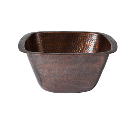 15.62'' L Single Bowl Copper Kitchen Sink