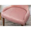 Chaise contemporaine en velours rose - avec mousse dense, capitonnage à boutons, pieds noirs rembourrés avec garniture dorée, rembourrage en mousse, dossier,-434126097