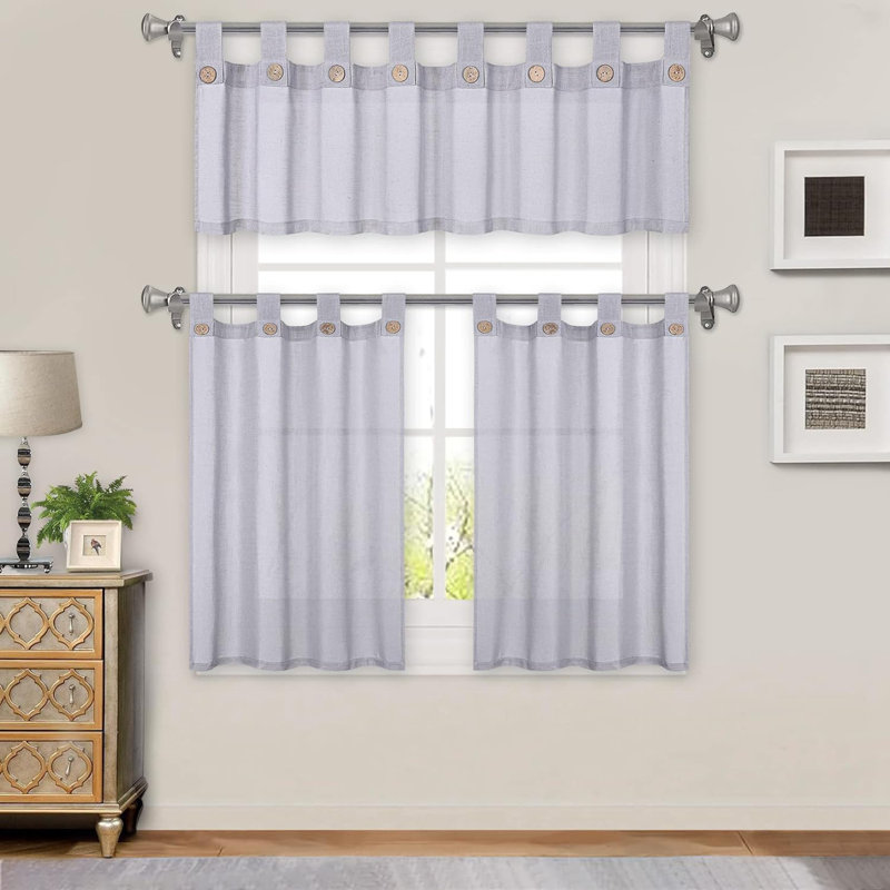 Nacier Solid Colour Kitchen Curtain