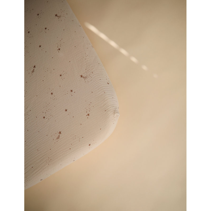 Extra Soft Muslin Crib Sheet, Falling Stars
