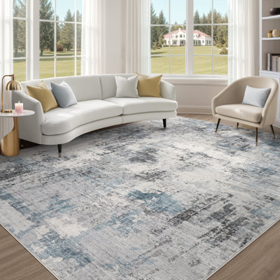 Machine Washable Vintage Persian Area Rug, Non-Slip Neutral Rug for Living Room & Bedroom