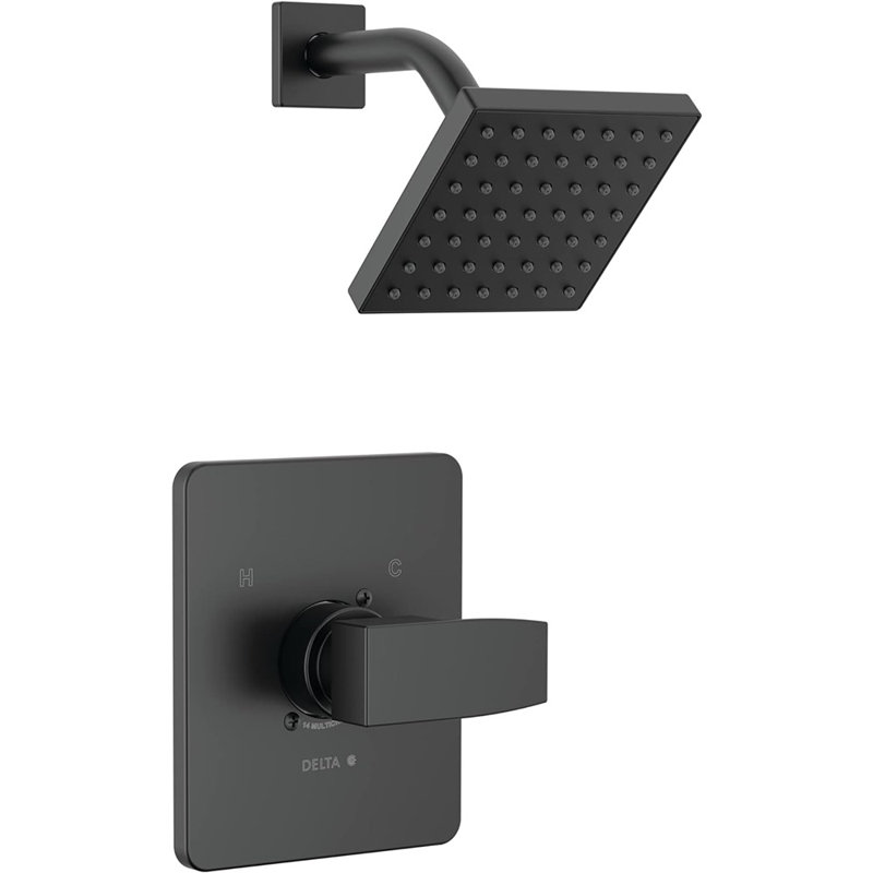 Garniture de douche Modern Moniteur 14 Series, Noir mat