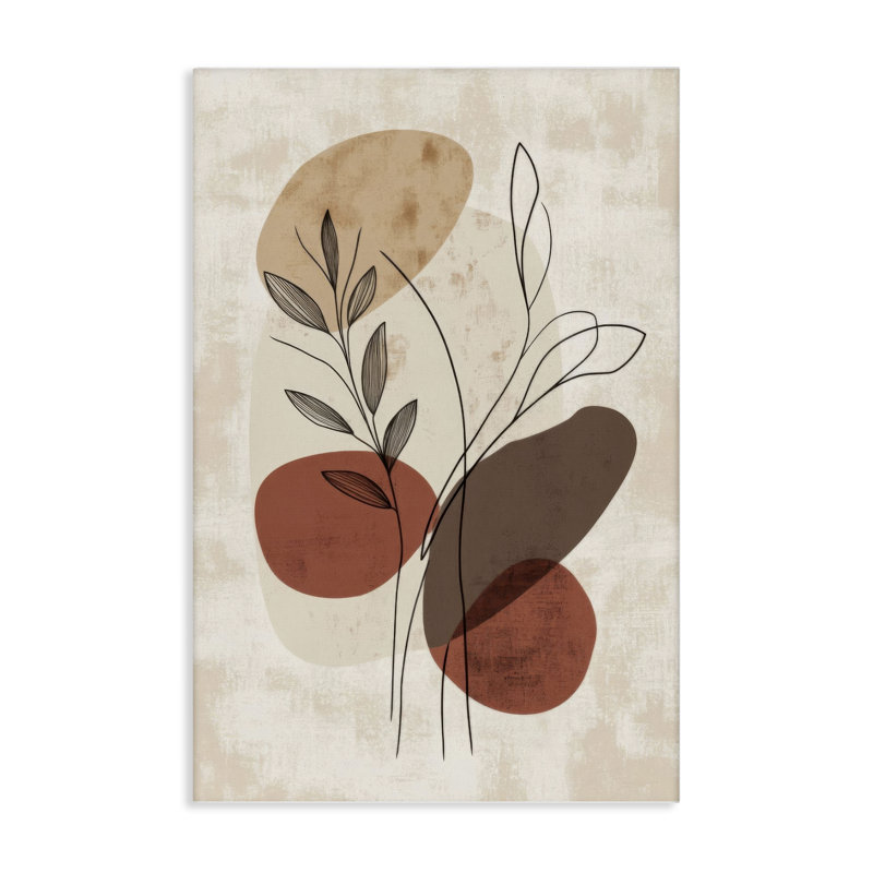  "Sprig Outline Neutrals", art mural par LSR Design Studio, H 36 po x l 24 po