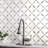 Calabria Frost Camira 10 in. x 10 in. Polished Marble Mosaic Floor and Wall Tile