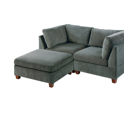 MODULAR SET - 3PC Chenille Fabric Sectional Sofa