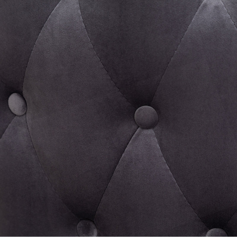 Fauteuil demi-tonneau capitonné à dossier capitonné, Gris