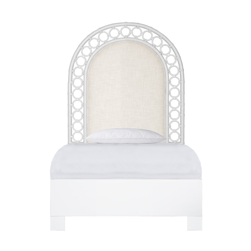 Lit plateforme Solana, Blanc, Lit simple