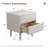 Set of 2 Solid Wood Mid-Century Modern Nightstands with 2 Drawers-2008656512