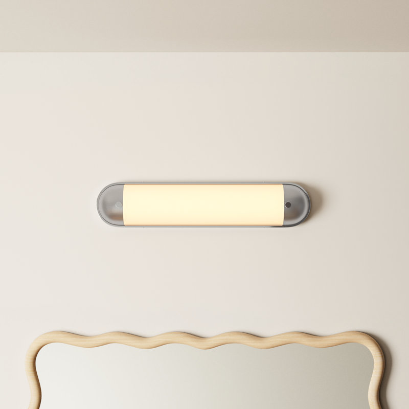 Miraval Single Colorful Dimmable LED Bath Bar, Polished Chrome