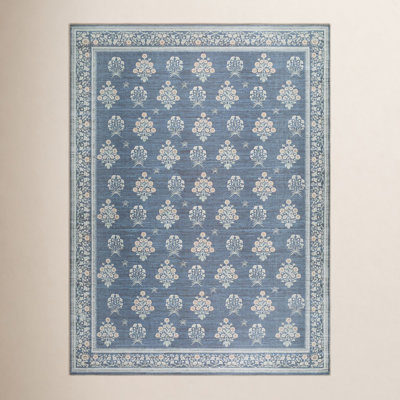 Myla Machine Washable Floral Area Rug