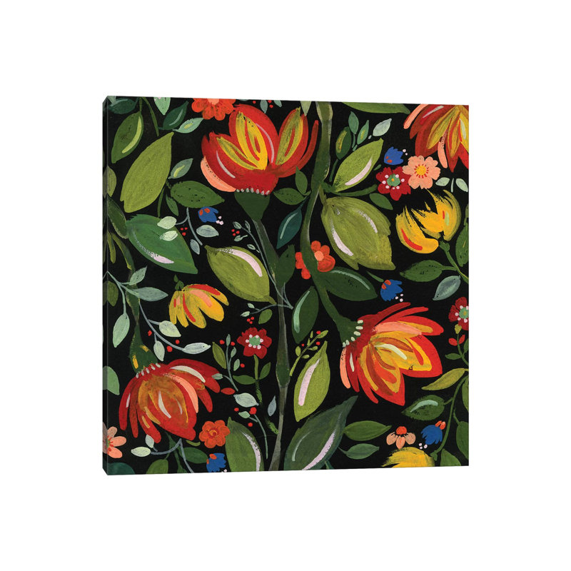 Haitian Flowers by Kim Parker - Wrapped Canvas Painting, 66.04cm H x 66.04cm W x 1.91cm D