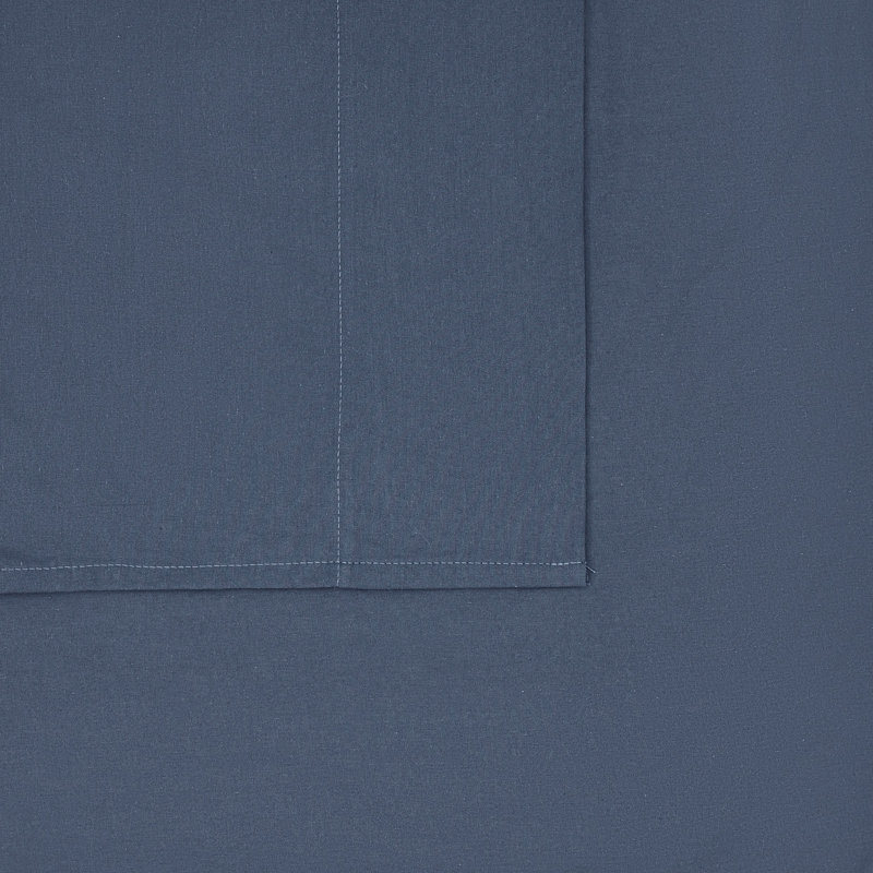 Ensemble de draps en coton Frye, Ensemble de draps pour très grand lit avec 2 taie, Bleu