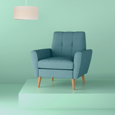 Bridgette 32" Wide Tufted Polyester Armchair by George Oliver