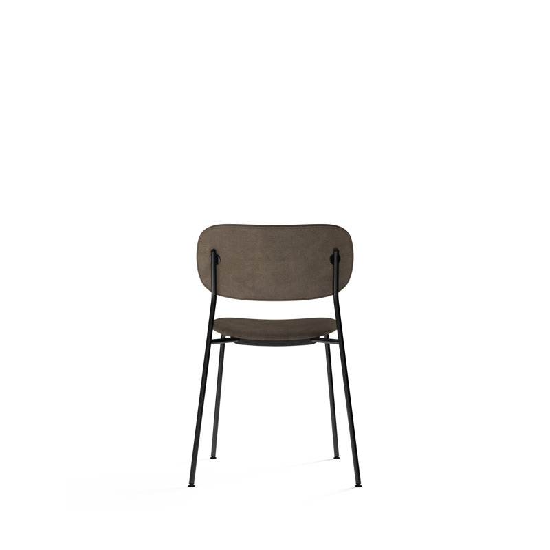 Co Upholstered Dining Chair, Black, Black Linen