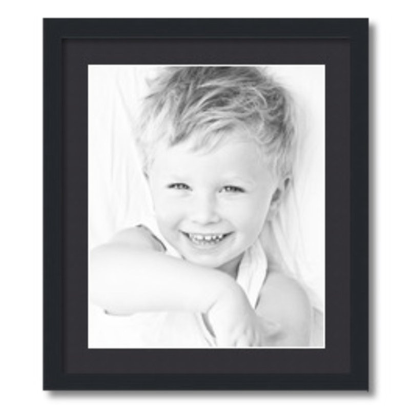 Matte Picture Frame with Mat, Black
