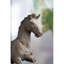 Statue cheval antique 14 x 4,5 x 17 po sur pied