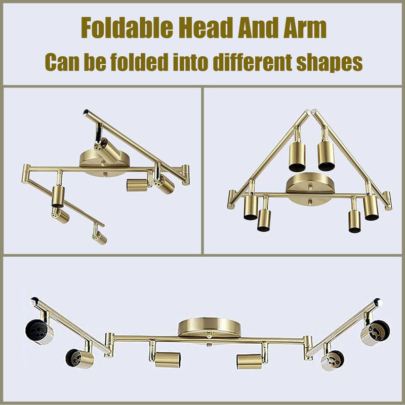 46.5'' 6 -Light Swing Arm Track Track Kit with Adjustable Head