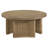 Adina 3-Piece Round Table Set with Coffee Table and 2 End Tables, Distressed Light Brown-1200061087